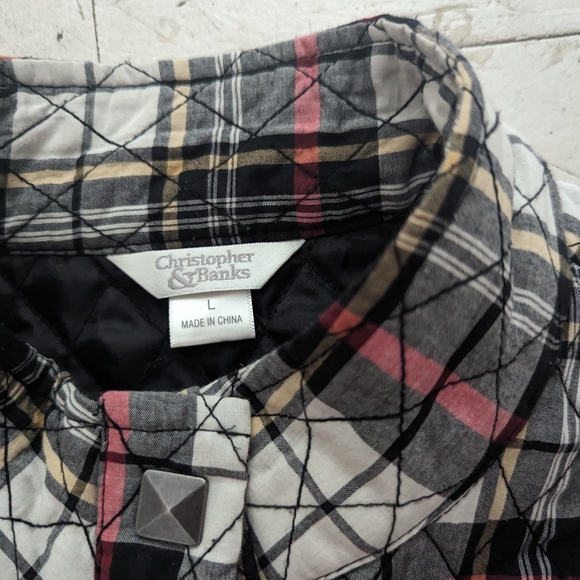 Christopher&Banks Quilted Vest, Cotton - Picture 2 of 6